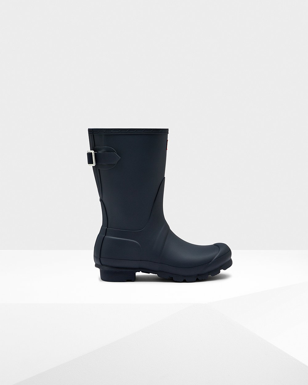 Hunter Original Back Adjustable For Women - Short Rain Boots Navy | India IGCUT9873